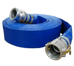 蓝色Layflat PVC排水软管