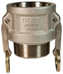 Dixon 100-B-SS，凸轮和沟槽B型耦合器x公NPT, 1