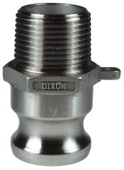 Dixon 100-F-SS, Boss-Lock™凸轮和槽型F型适配器x公NPT, 1