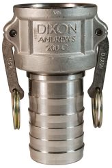 Dixon 200-C-SS，凸轮和槽型C耦合器x软管柄，2“，316不锈钢，250psi，丁腈橡胶n