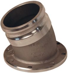 Dixon 40022ALTAL，凸轮和槽22-1/2°适配器x TTMA法兰，4”，铝，100 PSI