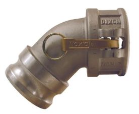 Dixon 400DA-45MI，凸轮和槽45°适配器x耦合器，4”，铁，100 PSI，丁腈橡胶