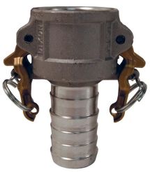 Dixon AC400，凸头锁™凸轮和槽型C连接器x软管柄，4“，铝，100psi，丁腈橡胶