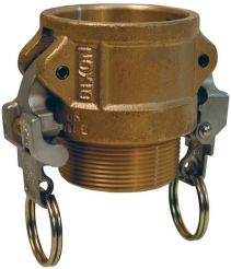 Dixon BB150, Boss-Lock™凸轮和槽型B型连接器x公NPT, 1-1/2”，黄铜，250 PSI，丁腈