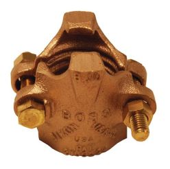 Dixon BB4, Boss™卡箍，2个螺栓型，2个夹持手指，1/2”软管内径，60/64”-1-4/64”软管外径，黄铜