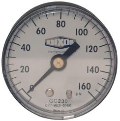 Dixon GC610, ABS标准干式压力表中心后安装，1-1/2