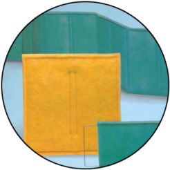 玻璃纤维PRP1224-10 12x24凤凰PR-10聚环面板MERV 8 -绿色/黄色