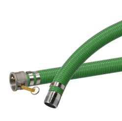 1-1/2 ID X 20 FT:绿色PVC吸水软管组件-铝部分C X公NPT